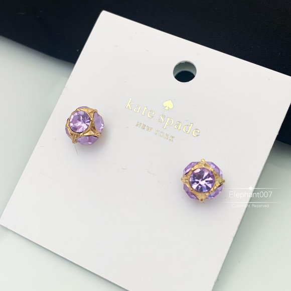 kate spade Jewelry - Kate Spade purple crystal earrings